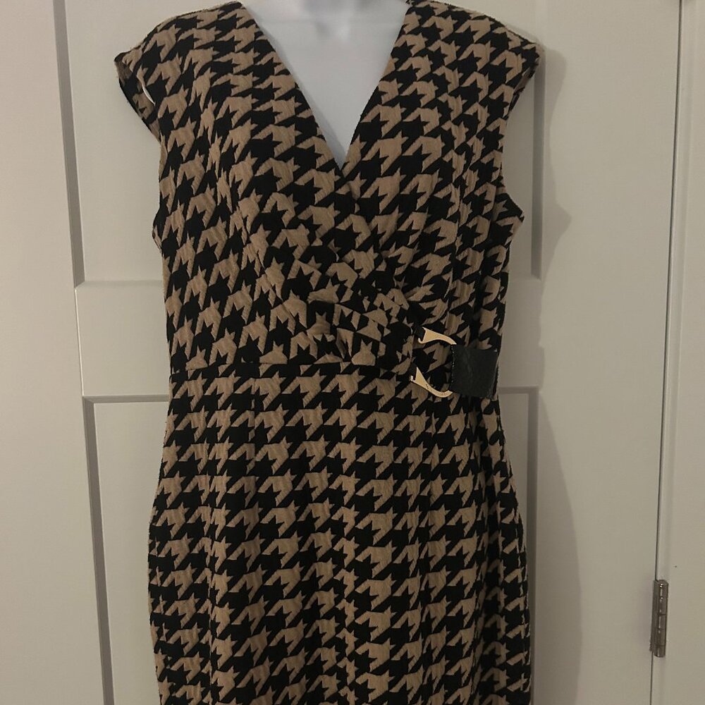 Calvin Klein Houndstooth Sleeveless Dress